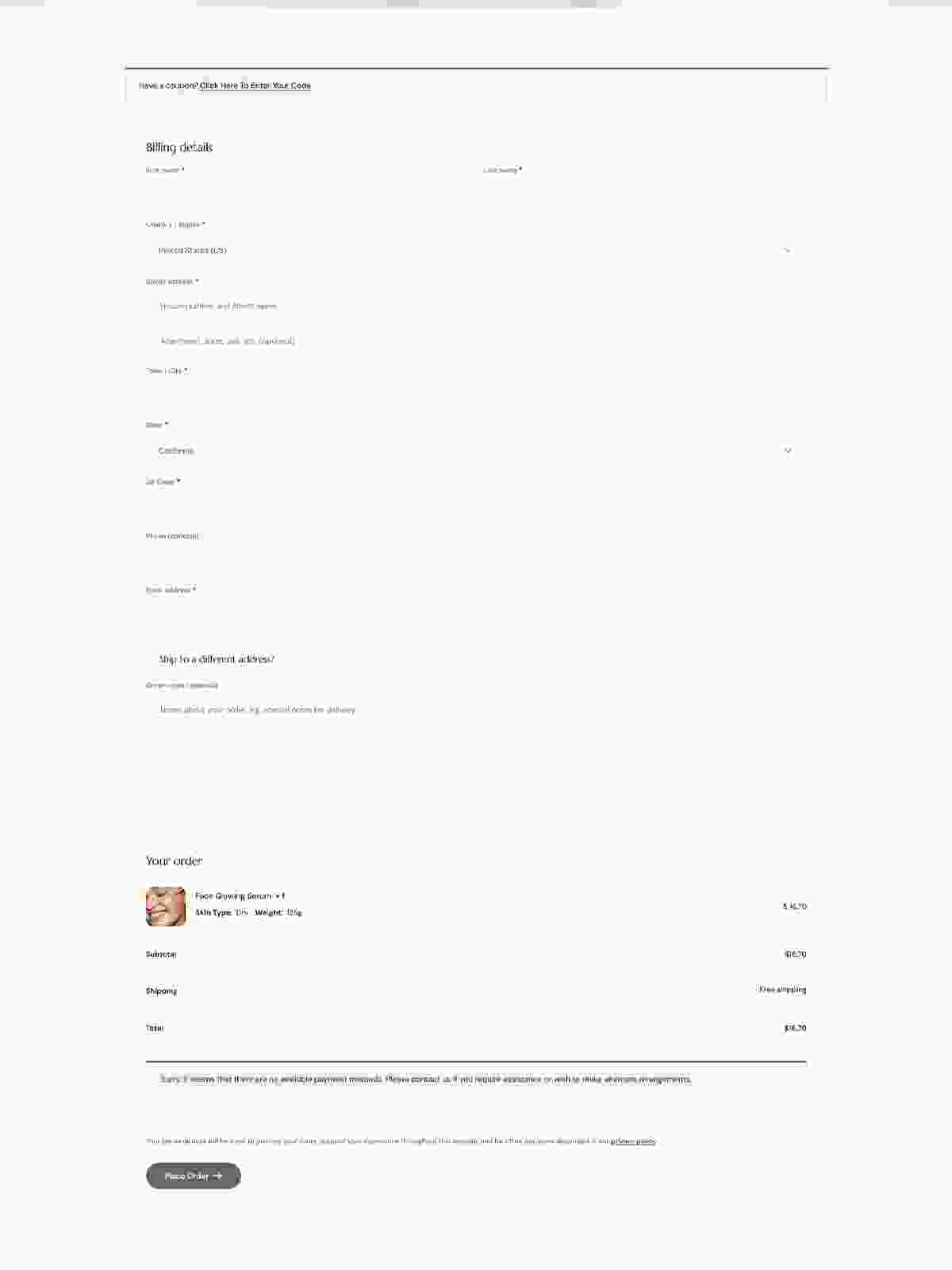 Checkout-page